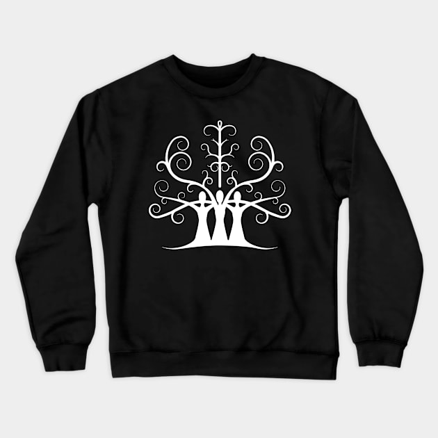 Three Sisters Tree Of Life (White Version) Crewneck Sweatshirt by SubtleSplit